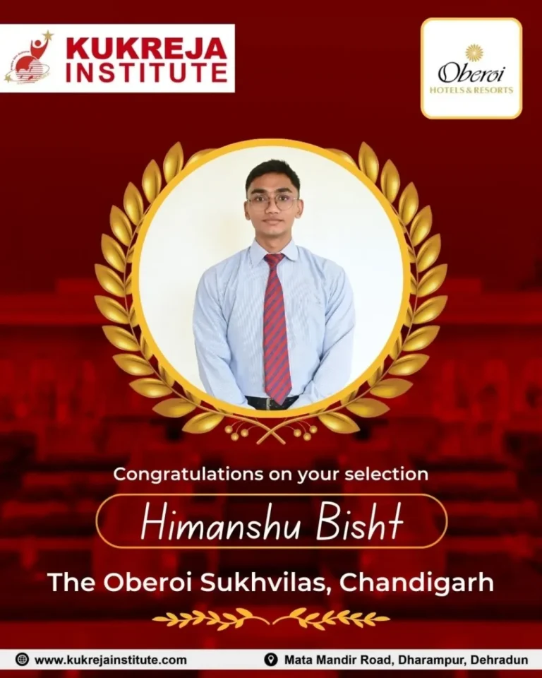 🎉 Big Congratulations to our shining stars on their successful placement at The Oberoi Sukhvil